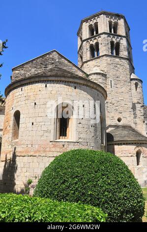 Monastère de Sant Pere de Galligants, Gérone, Catalogne, Espagne Banque D'Images