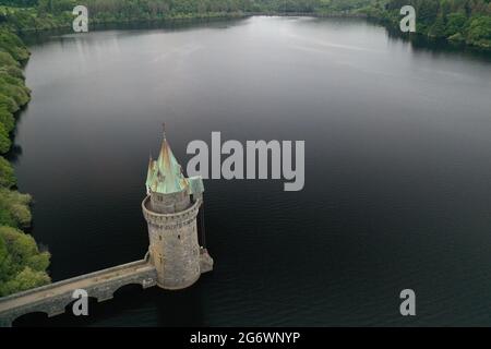 Tour de bassin du lac Vyrnwy, Powys Banque D'Images
