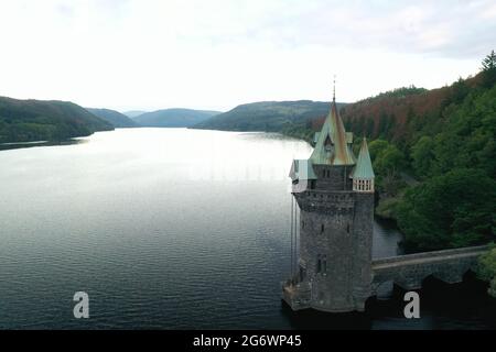 Tour de bassin du lac Vyrnwy, Powys Banque D'Images