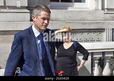 Gavin Williamson, député, secrétaire d'État à l'éducation, qui a quitté une réunion au Cabinet, 22/08/2019 Banque D'Images