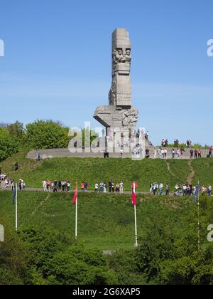 Monument aux défenseurs de Westerplatte Gdansk port de la Pologne sur la côte Baltique Banque D'Images