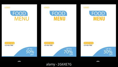 modèle de circulaire du menu des aliments Illustration de Vecteur