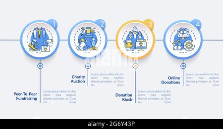 Modèle d'infographie vecteur d'idées d'événement caritatif Illustration de Vecteur