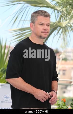 9 juillet 2021, Cannes, Provence Alpes Côte d'Azur, France: MATT DAMON pendant la photocalle de 'Stillwater' dans le cadre du 74e Festival annuel de Cannes à Cannes, France (Credit image: © Mickael Chavet via ZUMA Wire) Banque D'Images