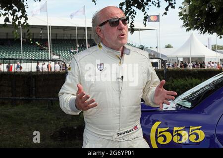 Goodwood, West Sussex, Royaume-Uni. 9 juillet 2021. David Richards Président du CBE de ProDrive au Goodwood Festival of Speed – « The Maestros – Motorsports Great All-coopers », à Goodwood, West Sussex, Royaume-Uni. © Malcolm Greig/Alamy Live News Banque D'Images