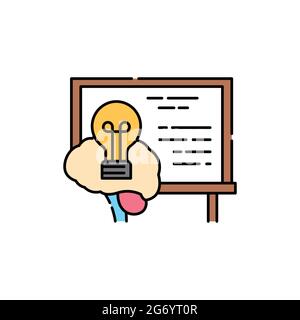 Programmes scolaires non standard icône de ligne de couleur. Apprentissage des enfants. Pictogramme pour page Web, application mobile, Promo. Élément de conception UI UX GUI. Contour modifiable. Illustration de Vecteur