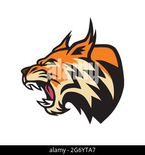 Logo Lynx Wildcat Mascot Vector Illustration de Vecteur