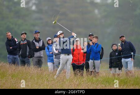 Tyrrell Hatton le 18 le 11 jour de Wimbledon au All England Lawn tennis and Croquet Club, Wimbledon. Date de la photo : vendredi 9 juillet 2021. Banque D'Images