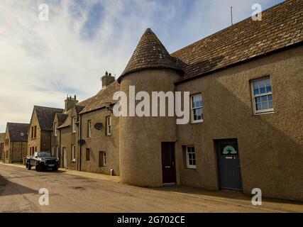 L'autoroute à péage dans la région de Fisher Biggins à Thurso, en Écosse, au Royaume-Uni Banque D'Images