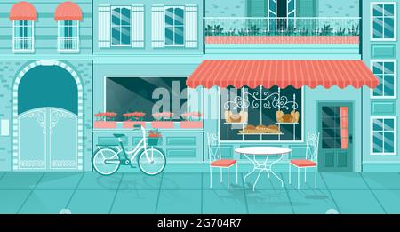 Vecteur d'un café mignon ou d'une boulangerie Illustration de Vecteur