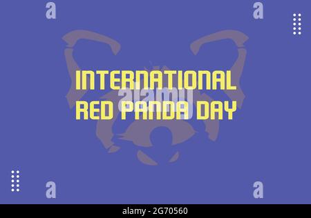 Modèle vectoriel international Red Panda Day Illustration de Vecteur