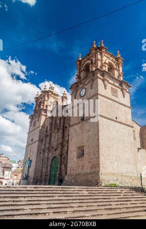 Cathédrale de Puno, Pérou Banque D'Images