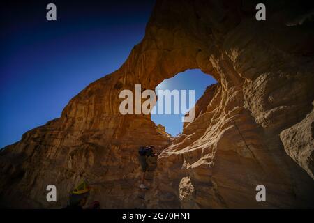 L'arche, vallée de Timna, Arava, Israël Banque D'Images