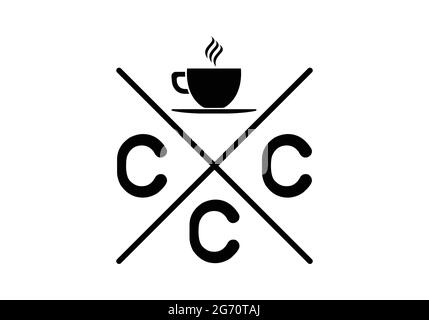 Première lettre du monogramme CCC logo Design modèle vectoriel 3C Vintage Coffee Cup lettre logo Design CCC Coffee Shop logo Design Illustration de Vecteur