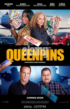 DATE DE SORTIE: 10 septembre 2021 TITRE: Queenpins STUDIO: STX films DIRECTEUR: Aron Gaudet et Gita Pullaprix: Une paire de femmes de ménage créent un scam bon de 40 millions de dollars. AVEC : KIRBY HOWELL-BAPTISTE comme JoJo Johnson, KRISTEN BELL comme Connie Kaminski, VINCE VAUGHN et PAUL WALTER HAUSER. (Image de crédit : © STX films/Entertainment Pictures) Banque D'Images