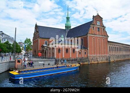 Copenhague, Danemark - juillet 2021 : extérieur de la célèbre église Holmen Banque D'Images