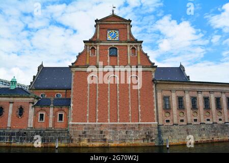 Copenhague, Danemark - juillet 2021 : extérieur de la célèbre église Holmen Banque D'Images