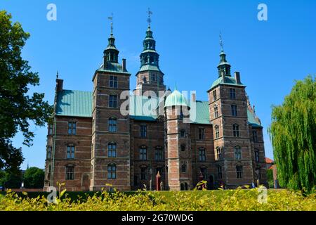 Copenhague, Danemark - juillet 2021 : extérieur du magnifique château de Rosenborg (Rosenborg Slot) Banque D'Images