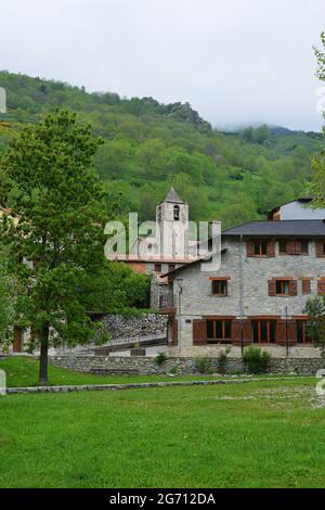 Setcases est une commune de la comarque pyrénéenne de Ripollès à Gérone, Catalogne, Espagne Banque D'Images