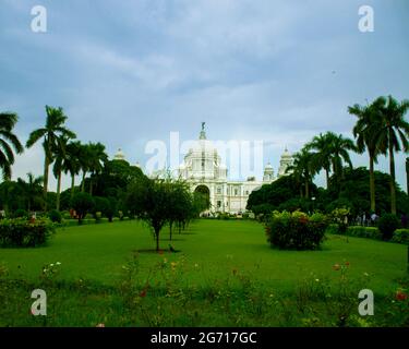 Un paysage de Victoria Memorial. Banque D'Images