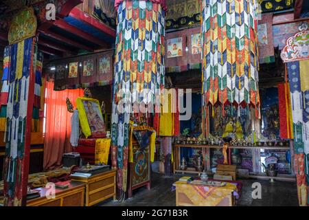 Komac, Inde - juin 2021 : vues du monastère de Tangyud à Komac le 29 juin 2021 dans la vallée de Spiti, Himachal Pradesh, Inde. Banque D'Images