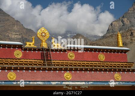 Tabo, Inde - juin 2021 : vues sur le monastère de Tabo dans le village de Tabo le 1er juillet 2021 dans la vallée de Spiti, Himachal Pradesh, Inde. Banque D'Images