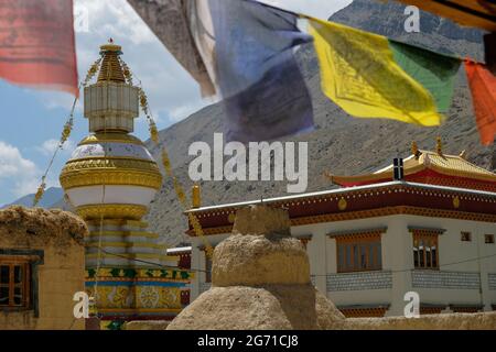 Tabo, Inde - juin 2021: Grande stupa du monastère de Tabo dans le village de Tabo le 1er juillet 2021 dans la vallée de Spiti, Himachal Pradesh, Inde. Banque D'Images