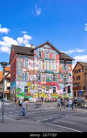 Tübingen, Bade-Wurtemberg, Allemagne: Ce que l'on appelle Epplehaus, un centre de jeunesse notoire et autonome et ancien squat. Banque D'Images