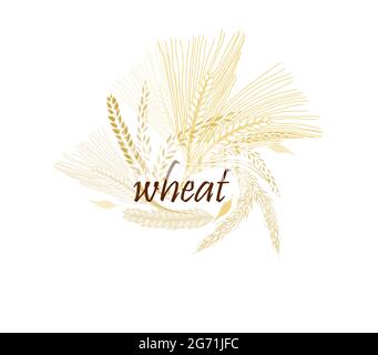 Arrière-plan abstrait avec oreilles de blé. Illustration vectorielle Illustration de Vecteur