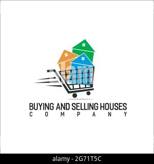 maisons de vente créatif / logo inspiration Illustration de Vecteur