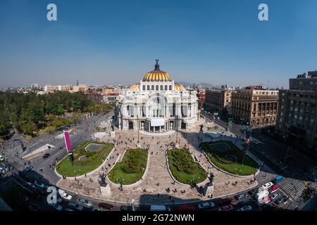 Monument historique Palais des Beaux-Arts (espagnol : Palacio de Bellas Artes) dans le Centre historique de Mexico, Mexique. Banque D'Images