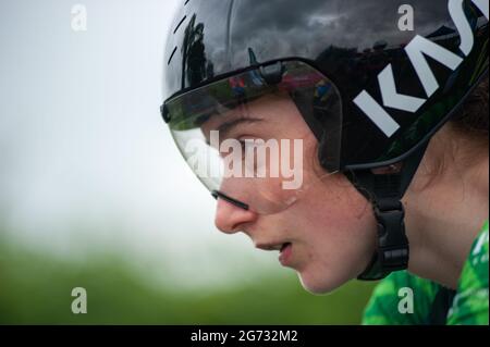 Pewsey, Angleterre. 10 juillet 2021. Eilidh Shaw, ToFauti tout le monde actif aux Championnats nationaux juniors de cyclisme britanniques. Credit: David Partridge/Alamy Live News Banque D'Images