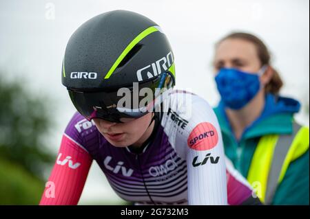 Pewsey, Angleterre. 10 juillet 2021. EVA Callinan, Awol aux Championnats nationaux juniors de cyclisme britanniques. Credit: David Partridge/Alamy Live News Banque D'Images