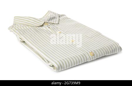 Chemise élégante pour homme sur fond blanc Banque D'Images