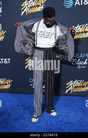 Nashville, Tennessee, États-Unis, 10 juillet 2021, Tye Tribbbbbbett lors de la 36e édition annuelle des Stellar Awards Blue Carpet. (Crédit photo : Marty Jean-Louis/Alay Live News Banque D'Images