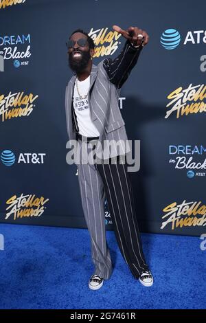 Nashville, Tennessee, États-Unis, 10 juillet 2021, Tye Tribbbbbbett lors de la 36e édition annuelle des Stellar Awards Blue Carpet. (Crédit photo : Marty Jean-Louis/Alay Live News Banque D'Images