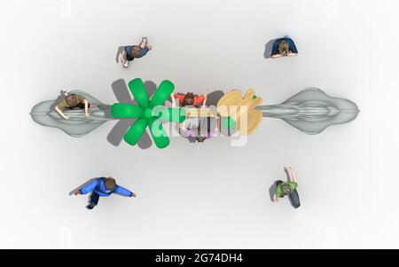 PARC DE JUEGOS PARA NIÑOS, INFANTIL. PARC DE JEU POUR ENFANTS, ENFANTS - RENDU Banque D'Images