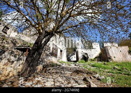 Le village abandonné de Kayakoy, Fethiye, Turquie Banque D'Images