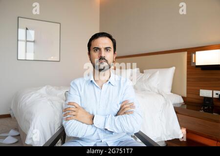 portrait d'un homme en colère d'âge moyen Banque D'Images