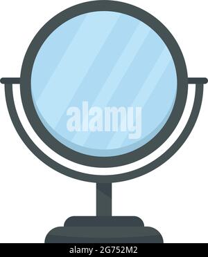 Icône de miroir de maquillage vecteur isolé à plat Illustration de Vecteur