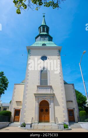 Trinity Lutheran Church, 73 Lancaster Street, dans le centre-ville historique de Worcester, Massachusetts, États-Unis. Banque D'Images