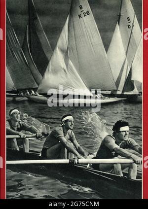 Voile et aviron à OLYMPIA deuxième partie Fest Der Schonheit / Festival de Beauté 1938 réalisateur / écrivain LENI RIEFENSTAHL Olympia film GmbH / Comité International Olympique / Tobis Filmkunst Banque D'Images