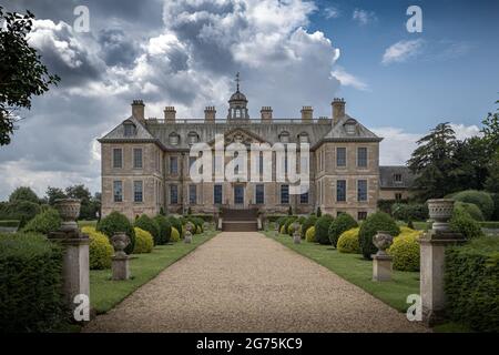 Belton House, maison de campagne de style restauration à Grantham, Lincolnshire, Angleterre. Banque D'Images
