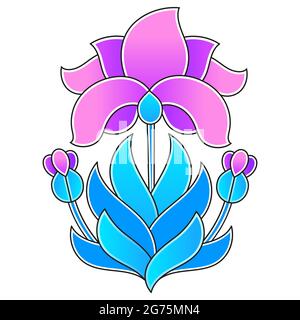 Collection de dessins de fleurs avec art linéaire sur fond blanc. Illustration de la main vectorielle. Une ligne Illustration de Vecteur