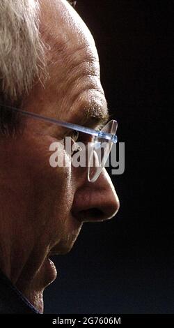 Directeur de l'Angleterre, Sven Goran Eriksson. Angleterre / Hollande à Villa Park, Birmingham. 2005 Banque D'Images