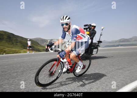 BERNARD Julien (FRA) de TREK - SEGAFREDOpendant la phase 15 du Tour de France, dimanche 11 juillet 2021. Le crédit photo devrait se lire: David Stockman/GodingImages Banque D'Images