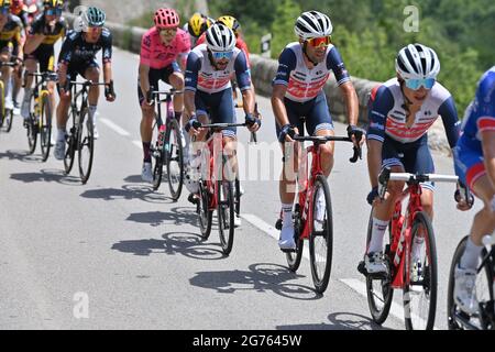 NIBALI Vincenzo (ITA) de TREK - SEGAFREDO pendant la phase 15 du Tour de France, dimanche 11 juillet 2021. Le crédit photo devrait se lire: David Stockman/GodingImages Banque D'Images