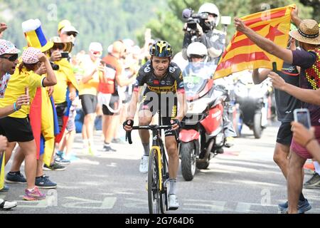 KUSS Sepp (USA) de JUMBO - VISMA pendant la phase 15 du Tour de France, dimanche 11 juillet 2021. Le crédit photo devrait se lire: David Stockman/GodingImages Banque D'Images