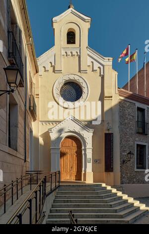 Musée des Sciences de Castilla la Mancha sur la Plaza de la Merced de la ville de Cuenca, déclaré site du patrimoine mondial par l'UNESCO, l'Espagne, l'Europe Banque D'Images