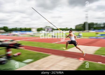 Illustration de la voûte du pôle lors de la Réunion Athlétique 2021 de Sotteville-lès-Rouen, circuit Pro Athlé le 11 juillet 2021 au stade Jean-Adret à Sotteville-lès-Rouen, France - photo Ludovic Barbier / DPPI Banque D'Images